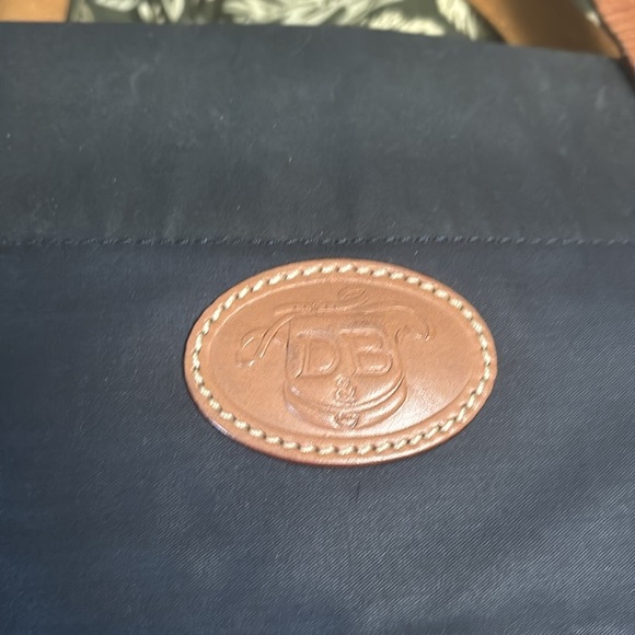 Dooney & Bourke Dark Blue Tote with Tan Straps - Picture 11 of 12